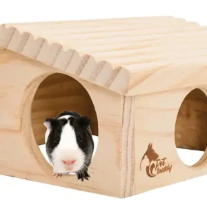 PetBuddy roubenka malá, přírodní domek, 20 x 17 x 11 cm, borové dřevo Vysoce Kvalitní