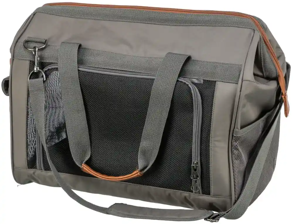 Hit Sezóny TRIXIE Cestovní taška FINLAY, 43 x 26 x 32 cm, do 10 kg, nylon, černá/šedá