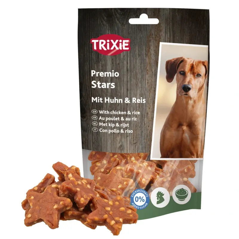 TRIXIE PREMIO Stars, hvězdičky s kuřetem a rýží, 100 g Nová Kolekce