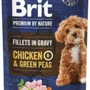Časově Omezené Brit Premium Dog Fillets Gravy Chicken&Green Peas 85g