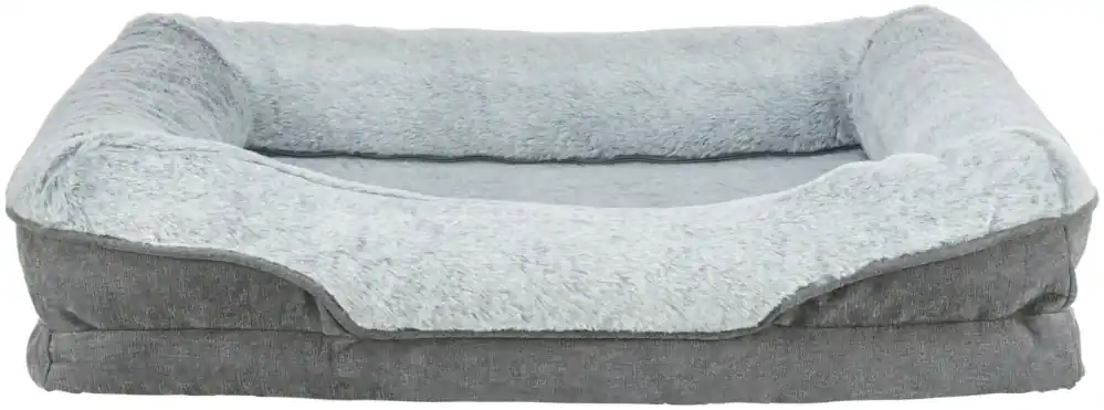 TRIXIE Vital Bed LINO, ortopedický obdélníkový pelech, šedá/světlešedá 90 x 65 cm Časově Omezené