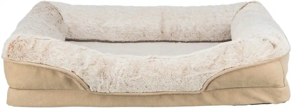 Přímo Od Výrobce TRIXIE Vital Bed LINO, ortopedický obdélníkový pelech, béžová 90 x 65 cm