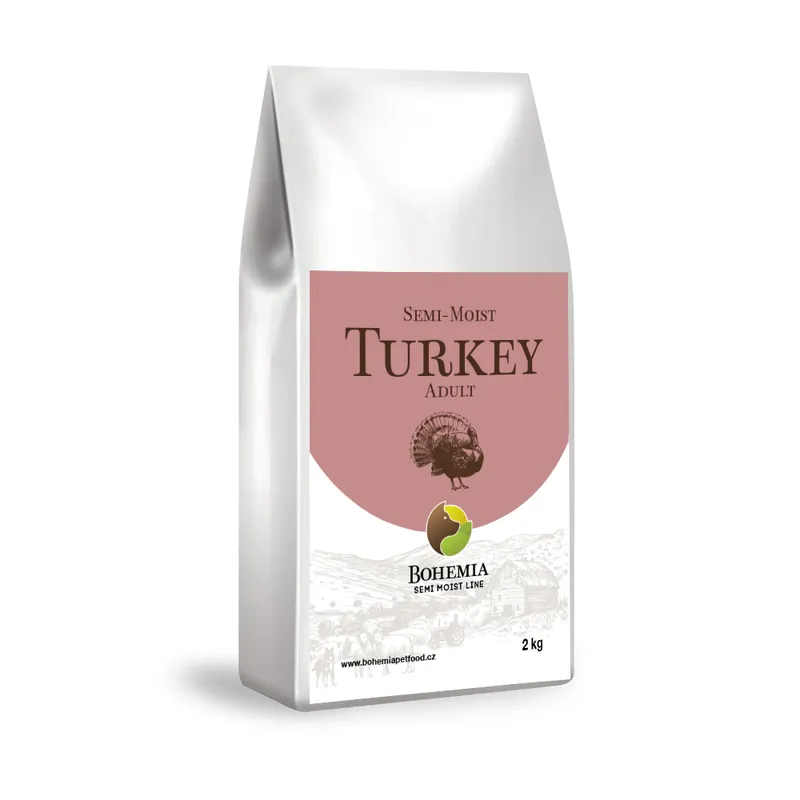 BOHEMIA SEMI MOIST Adult Turkey 2kg Vysoce Kvalitní