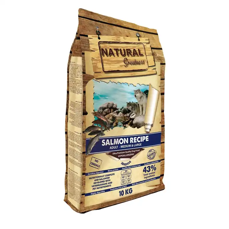 Nejlepší Cena Natural Greatness Salmon Recipe Medium,Large /losos 2 kg