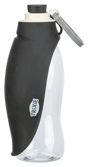 Ověřený TRIXIE Lahev na vodu se sklopnou silikonovou miskou, 0.55 l, plast/silikon