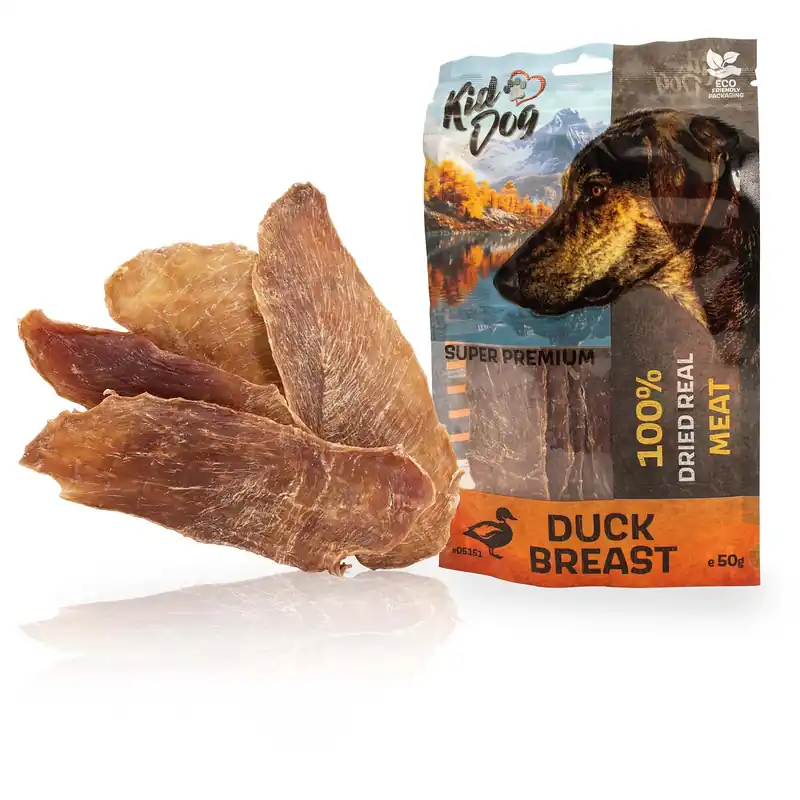 Akční Cena KIDDOG SUPER PREMIUM 100% kachní prsa, tenké plátky 50 g