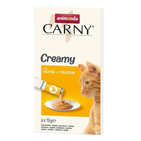 Rychlé Dodání Animonda CARNY Creamy Chicken, krémový pamlsek, kuře s taurinem, 6 x 15 g