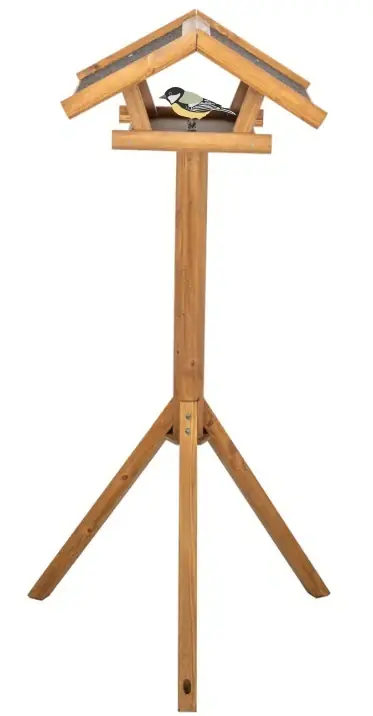 TRIXIE Krmítko pro venkovní ptactvo, 46 × 22 × 44 cm/1.15 m, lakovaná borovice Dokud Zásoby Vydrží