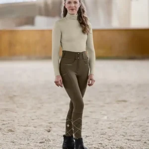 Dámské rajtky ELT Mathilda Glam High - Barva khakiRozměr D38 Sezónní Sleva