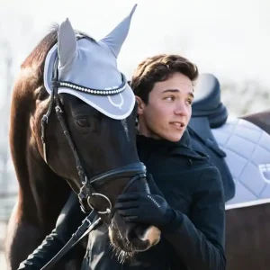 Čabraka EQUESTRO GP Logo - Barva Šedá/bíláVelikost PONY Rychlé Dodání
