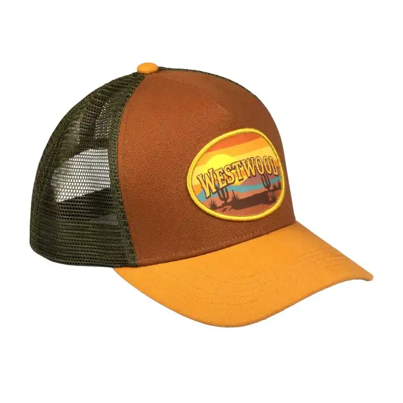 Kšiltovka Trucker Westwood - Barva Hnědá/zelená Nová Kolekce