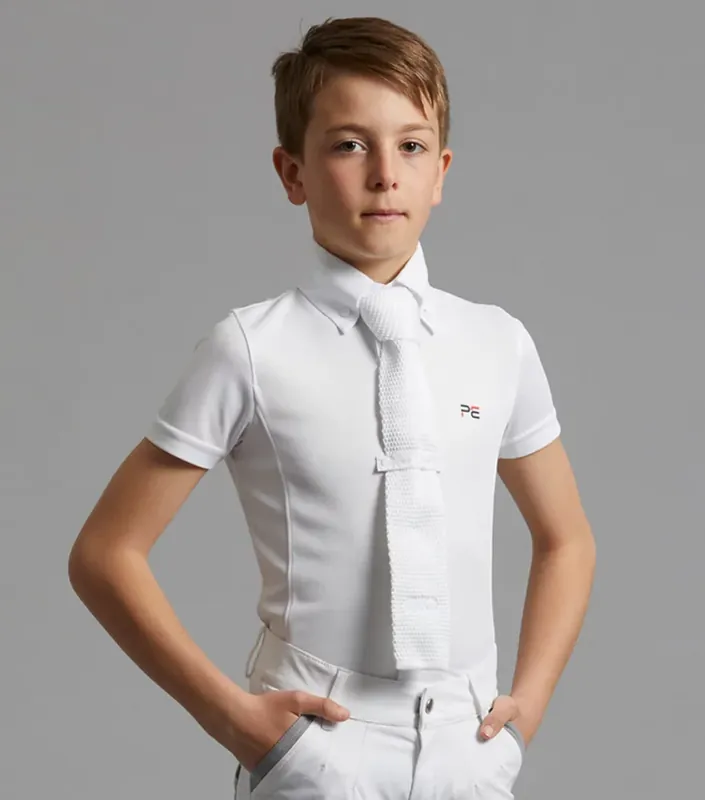 Super Cena Chlapecká závodní košile Premier Equine Mini Antonio - Barva NavyVelikost 7-8 let