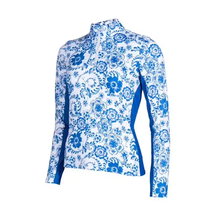 Dámské funkční tričko HKM Blue Flower - Velikost XS Expresní Doručení