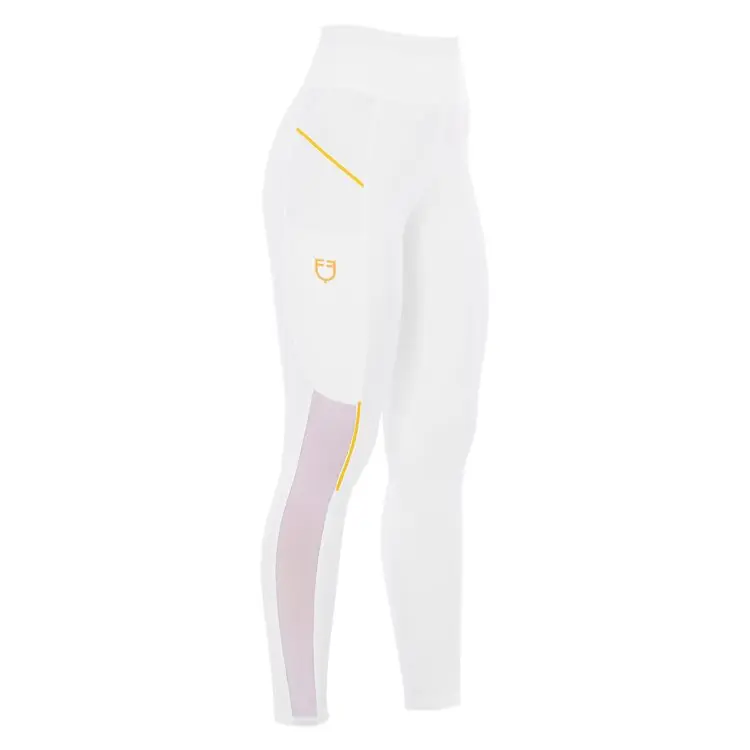 Ověřený Dámské legíny Equestro MICRO MESH INSERTS - Barva BíláVelikost XS