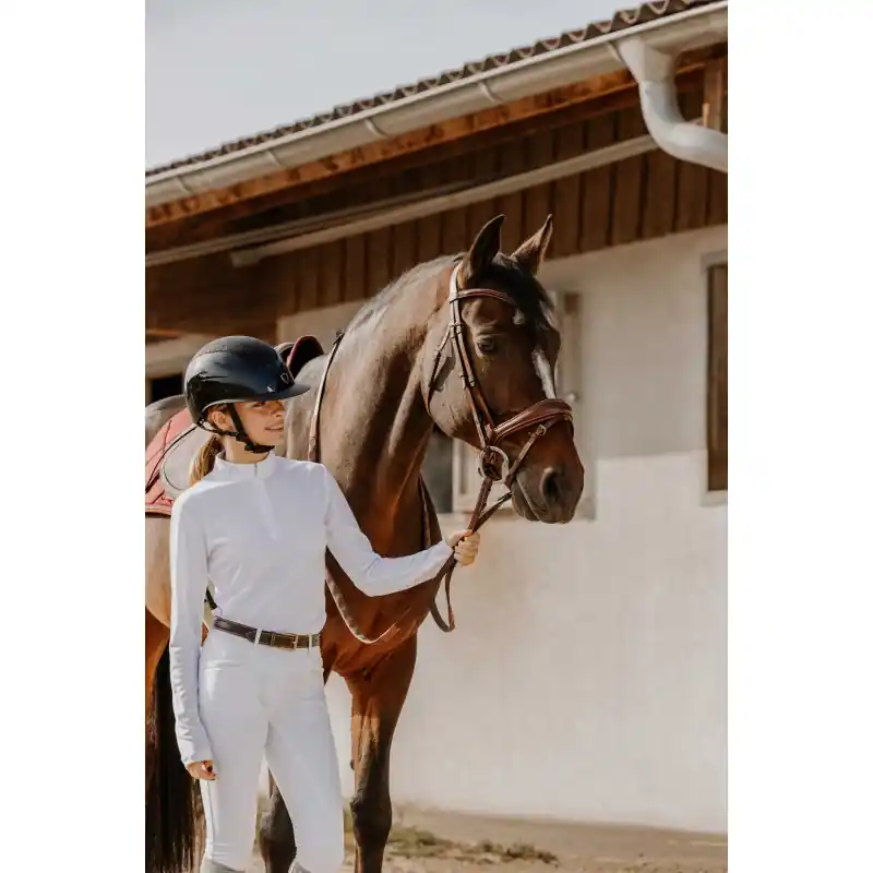 Dámské závodní triko EQUITHÈME Buffy - Barva BíláVelikost XL Aktuální