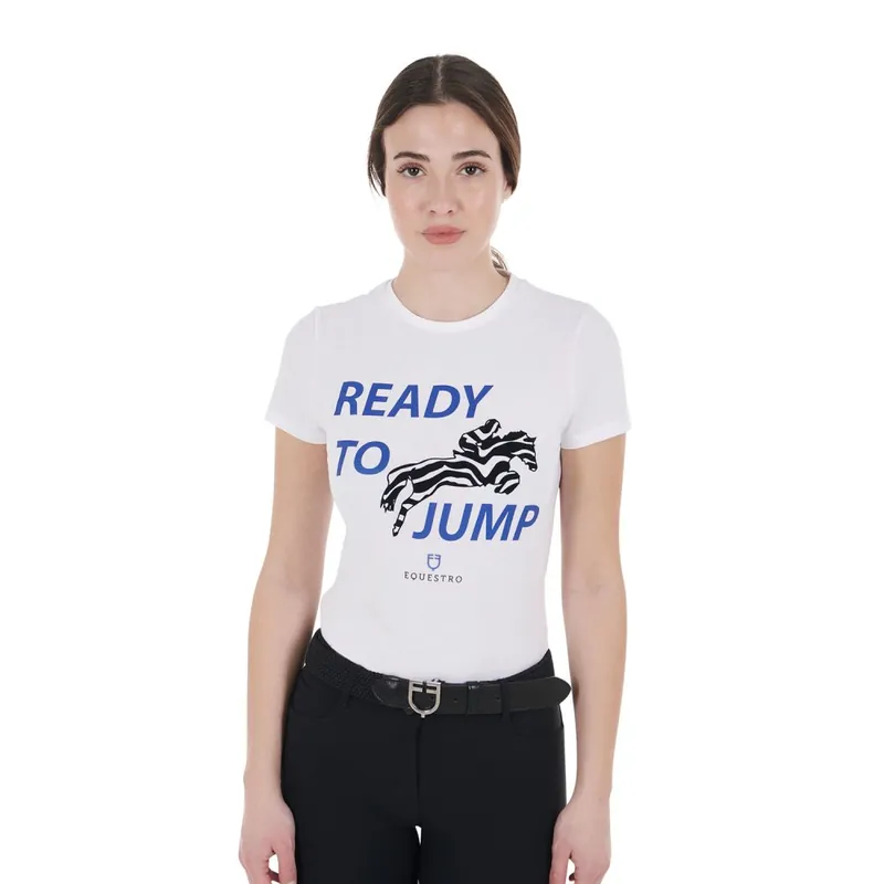 Dámské tričko Equestro Ready to Jump - Velikost L Akce