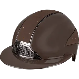 Jezdecká helma H25 Lady Spark SWING - Barva HnědáVelikost 51-55cm Výprodej