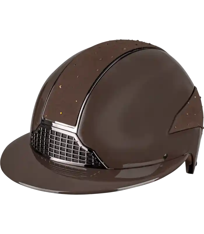 Jezdecká helma H25 Lady Spark SWING - Barva HnědáVelikost 51-55cm Výprodej