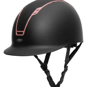 Speciální Cena Jezdecká helma Swing H22 Shine - Barva černá matná/lesklá/růžově zlatáVelikost 57-58 cm