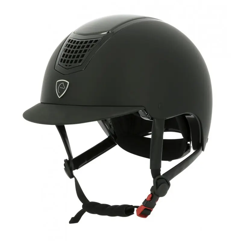 Vysoce Kvalitní Jezdecká přilba EQUITHEME Airy - Barva Černá/černáVelikost 59-61 cm