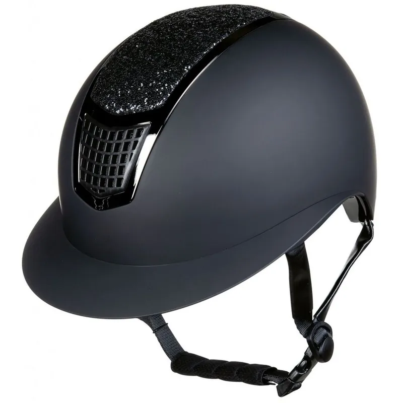 Nová Kolekce Jezdecká přilba HKM Glamour Shield - Barva tm. modrá/stříbrnáVelikost 53-55 cm