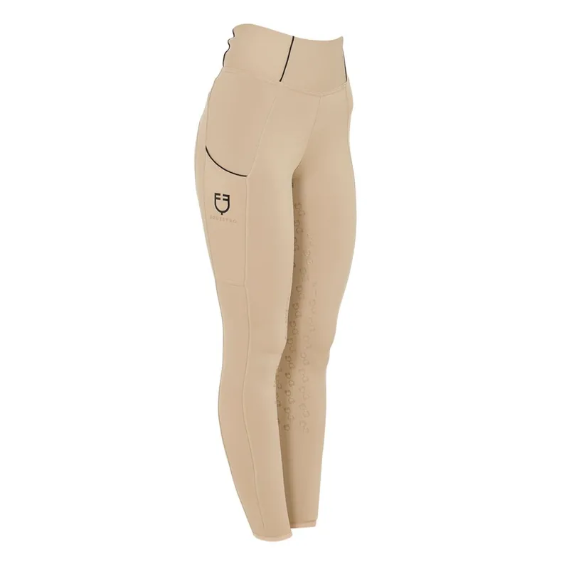 Jezdecké legíny EQUESTRO Slim Fit fullgrip - Barva BéžováVelikost XL Sezónní Sleva