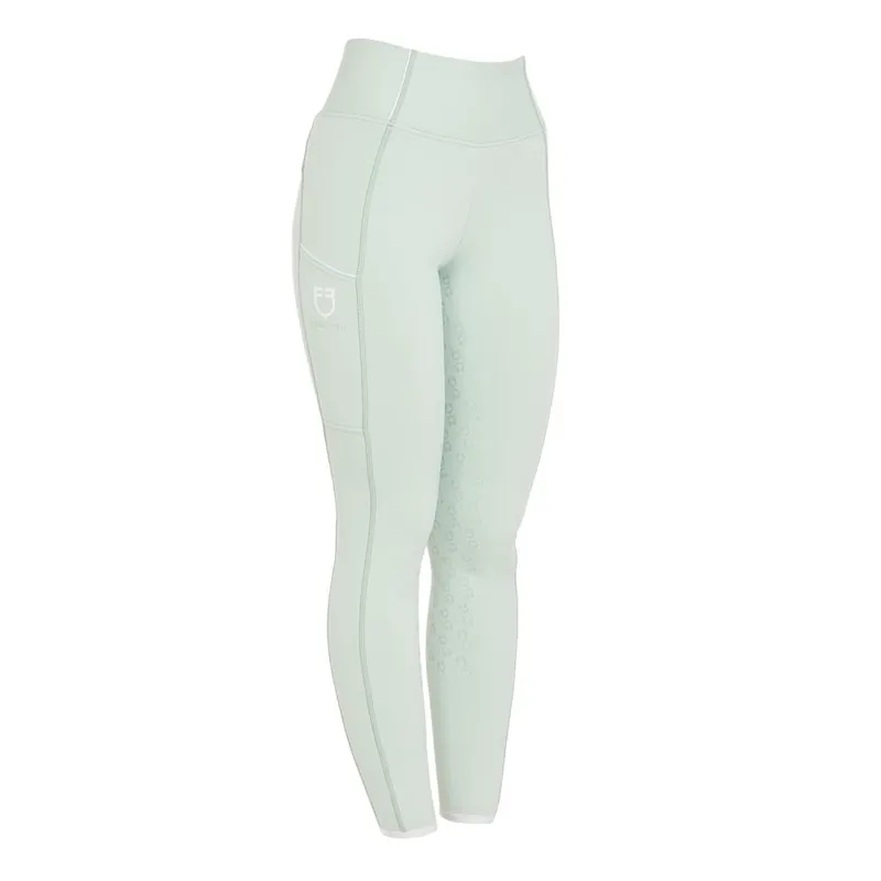 Cenový Hit Jezdecké legíny EQUESTRO Slim Fit fullgrip - Barva Světle zelenáVelikost M