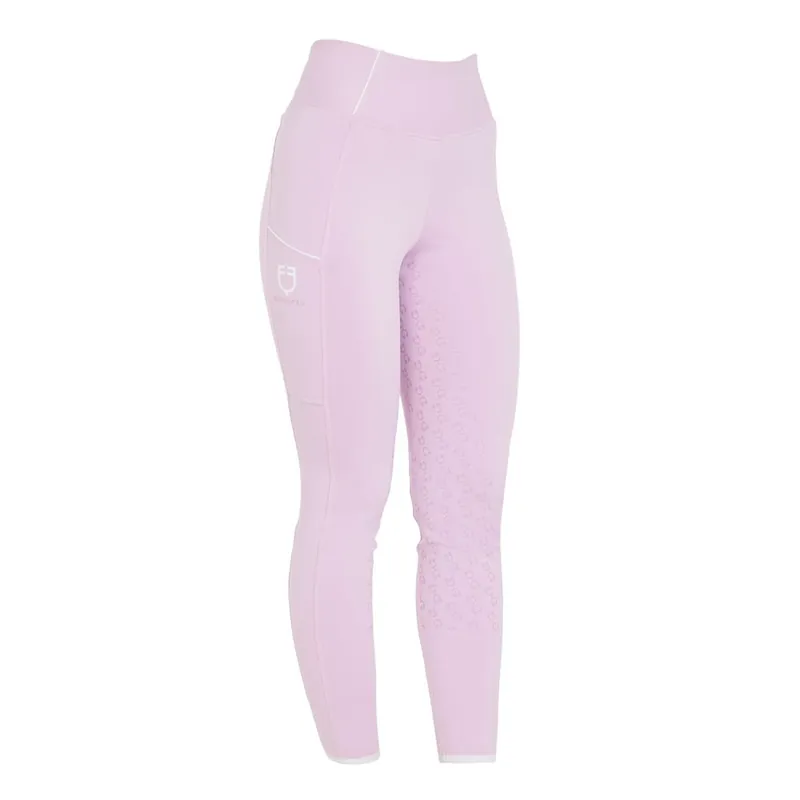 Jezdecké legíny EQUESTRO Slim Fit fullgrip - Barva Světle fialováVelikost XL Jen Po Omezenou Doba