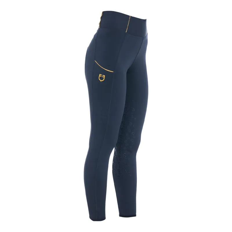 Tovární Cena Jezdecké legíny EQUESTRO Slim Fit fullgrip - Barva NavyVelikost L