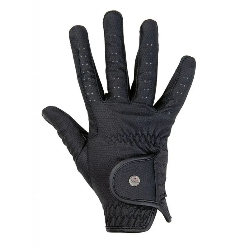 Jezdecké rukavice HKM Grip - Style - Barva ČernáVelikost S Speciální Cena