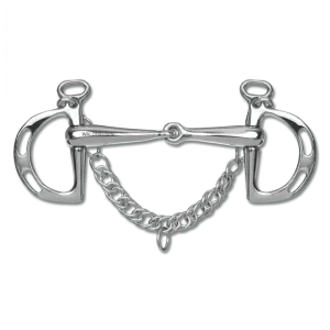 Finální Výprodej Udidlo Thiedemann 1x lomené Waldhausen 19mm duté - Rozměr 12,5 cm