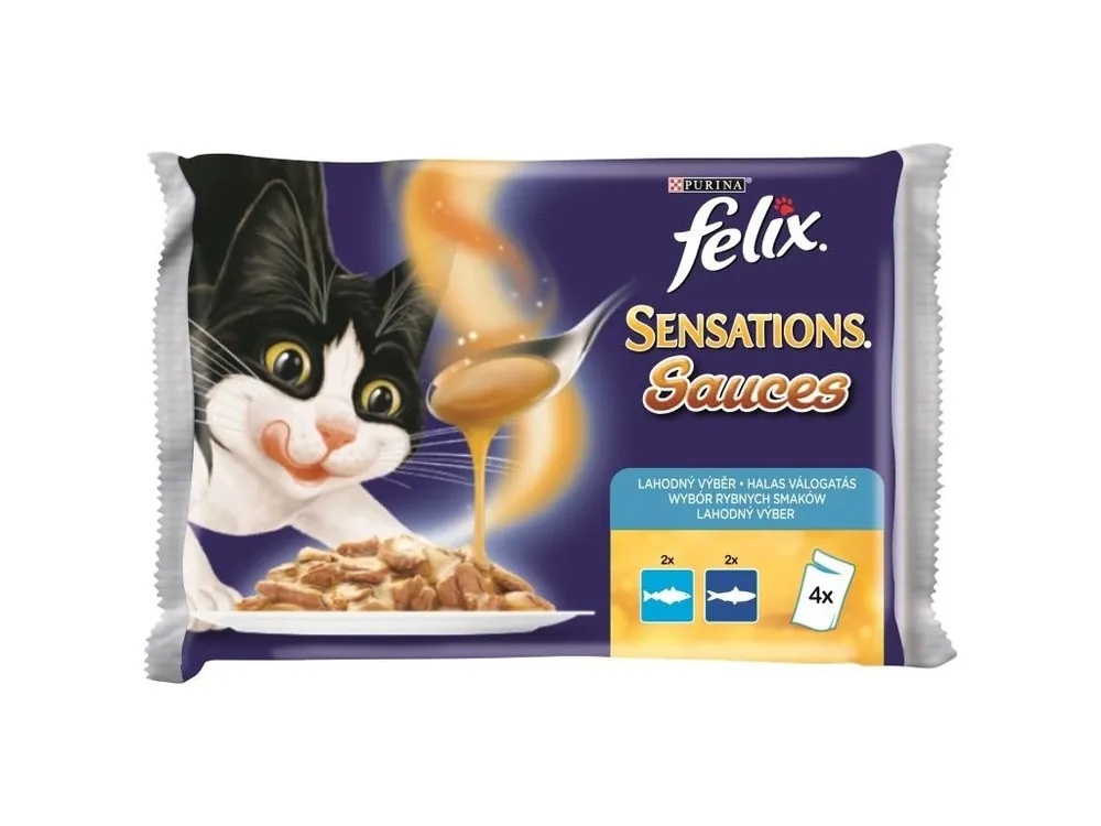 Oblíbený Felix Sensations Sauces lahodný výběr z ryb v omáčce 4 x 85g