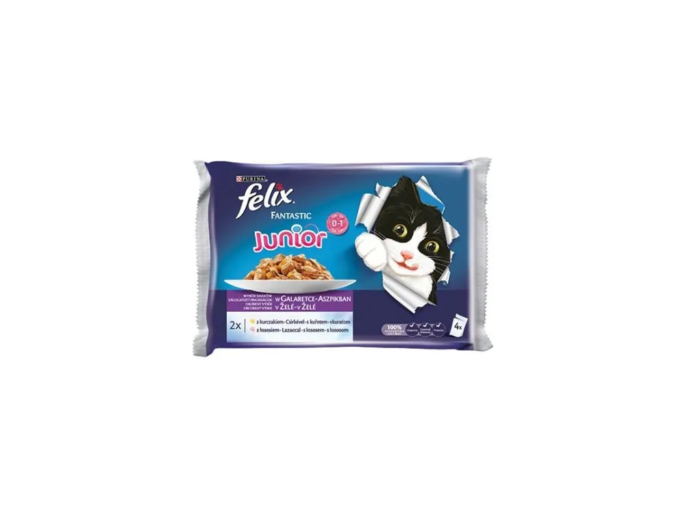 Oblíbený Felix Fantastic Junior lahodný výběr v želé 4 x 100 g