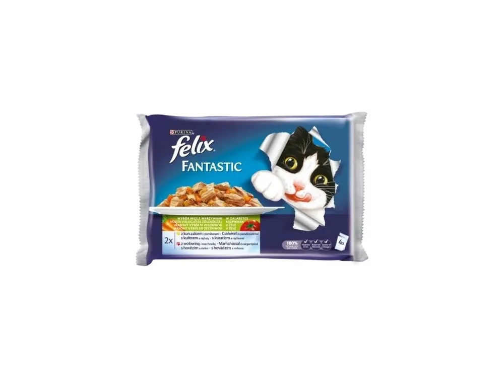 Felix Fantastic lahodný výběr se zeleninou v želé 4x100g Časově Omezené
