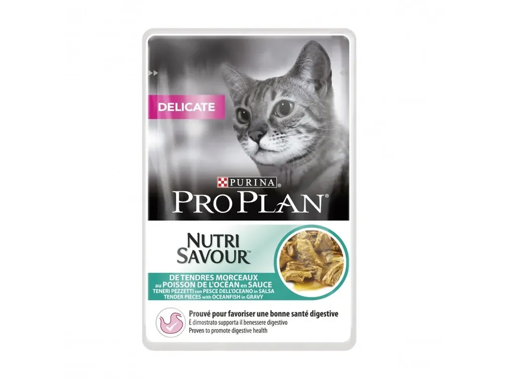 Akce ProPlan Cat Delicate mořské ryby ve šťávě 85g