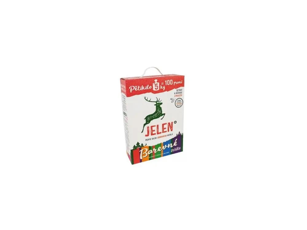 Prací prostředek Jelen mýdlový prášek Color 5kg BOX Odeslání Ihned