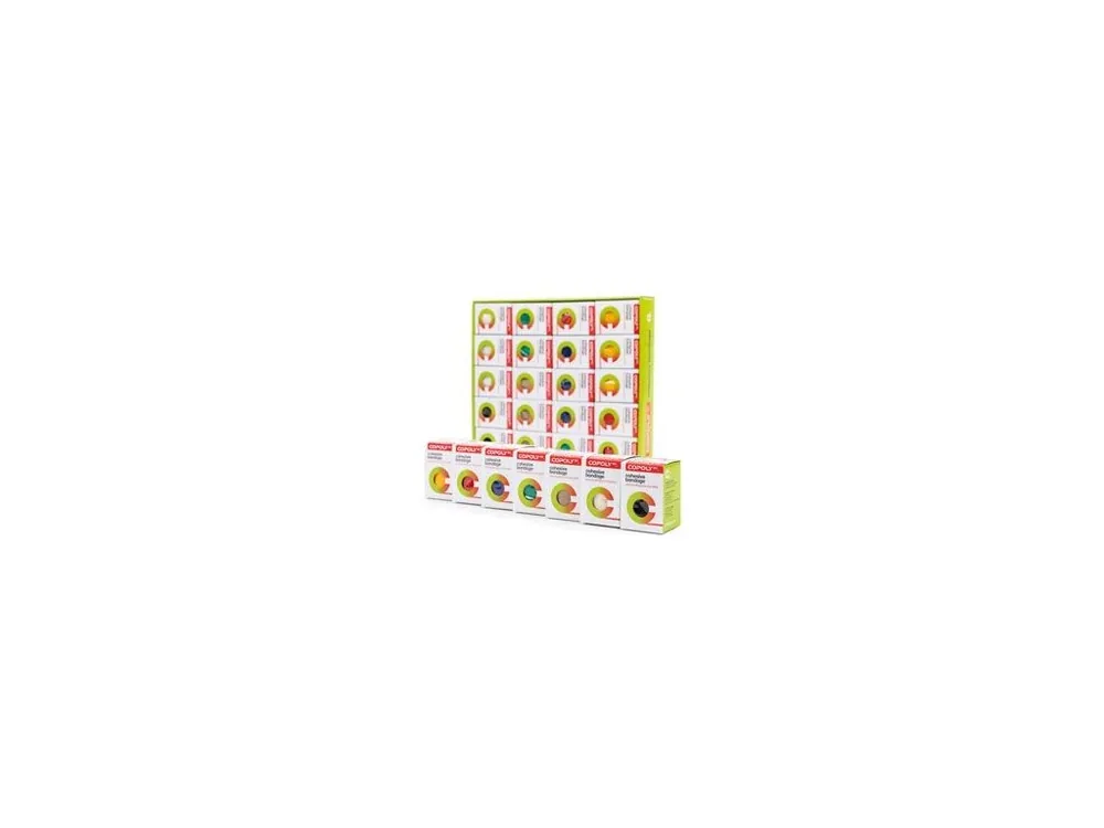 Značkový Obinadlo elast. CoPoly 7,5cm x 4,5m MIX 20ks BOX