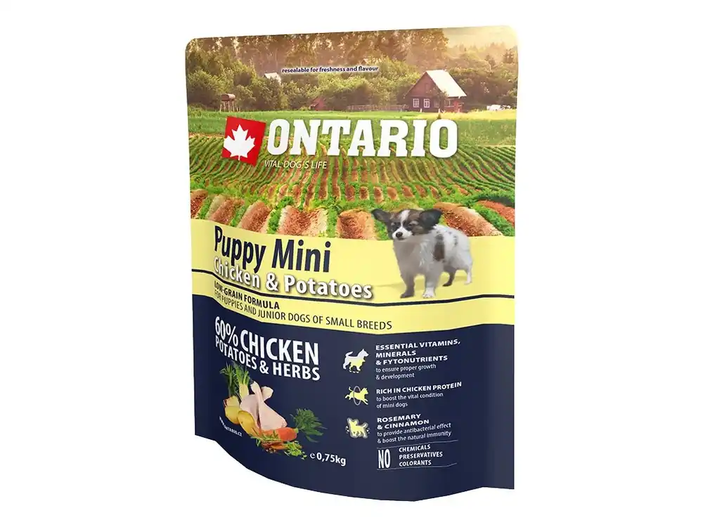 Originální Ontario Puppy Mini Chicken & Potatoes 750 g
