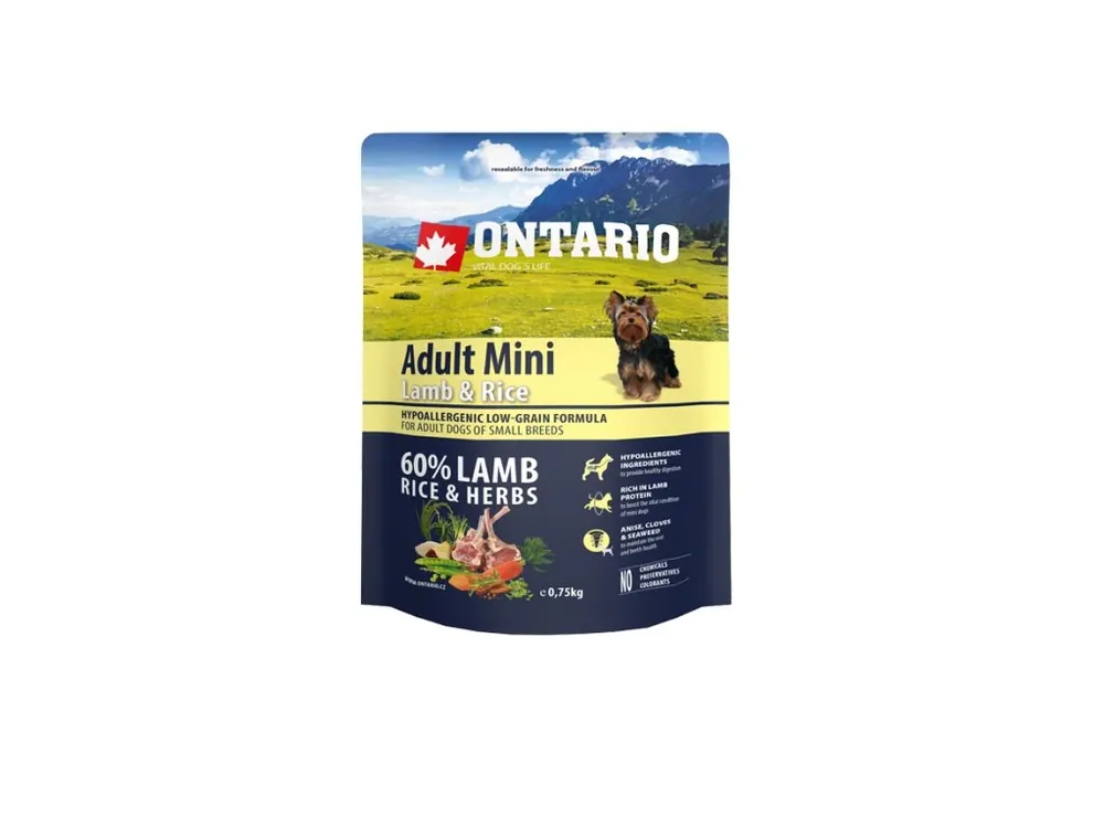 Ontario Adult Mini Lamb & Rice 750 g Značkový