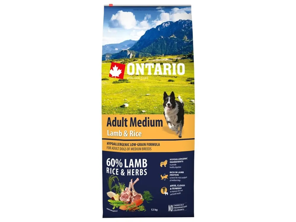Must-Have Ontario Adult Medium Lamb & Rice 12 kg