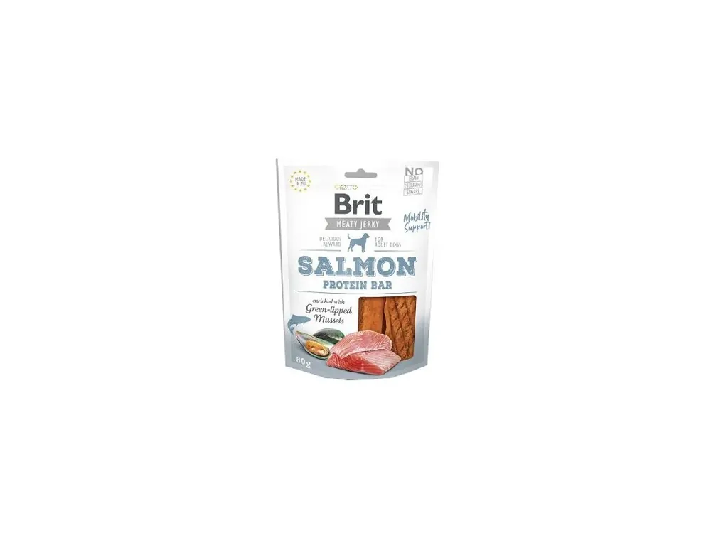 Aktuální Brit Jerky Salmon Protein Bar 80g