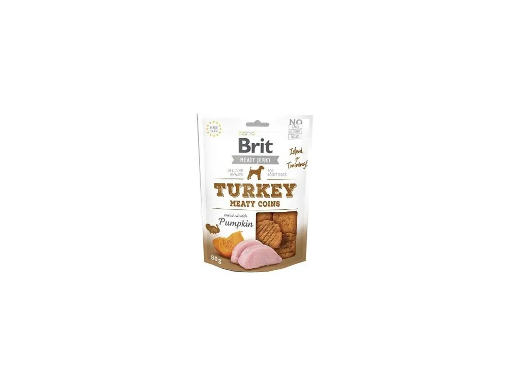 Brit Jerky Turkey Meaty Coins 80g Značkový