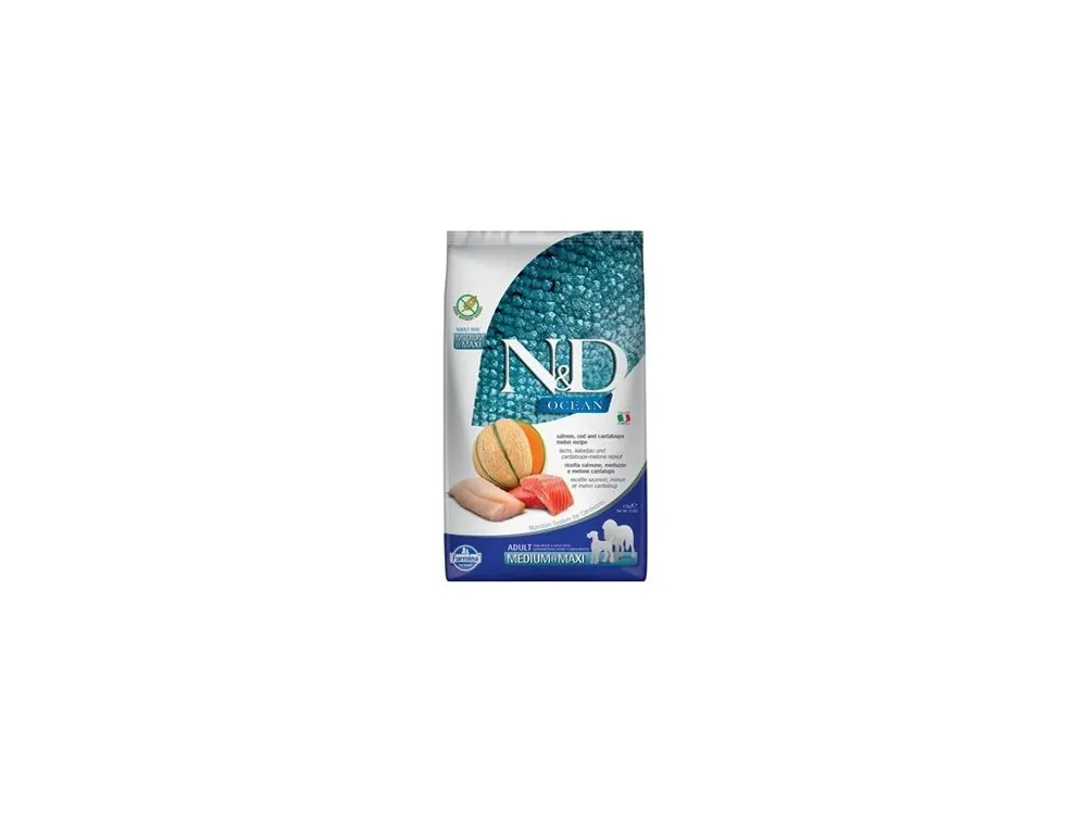 Super Cena N&D OCEAN DOG Adult M/L Salmon & Cod & Melon 2,5kg