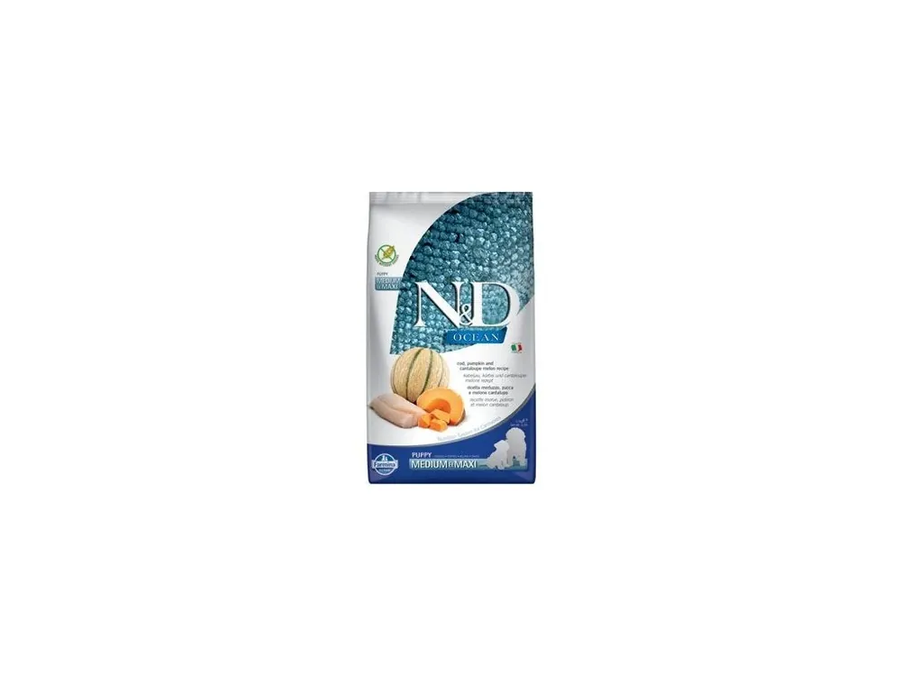 Bezpečná Platba N&D OCEAN DOG Puppy M/L Codfish & Pumpkin& Melon 2,5kg