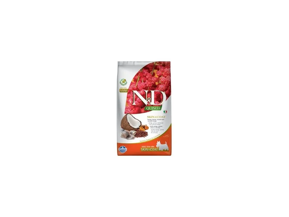 N&D Quinoa DOG Skin & Coat Herring &Coconut Mini 2,5kg Finální Výprodej