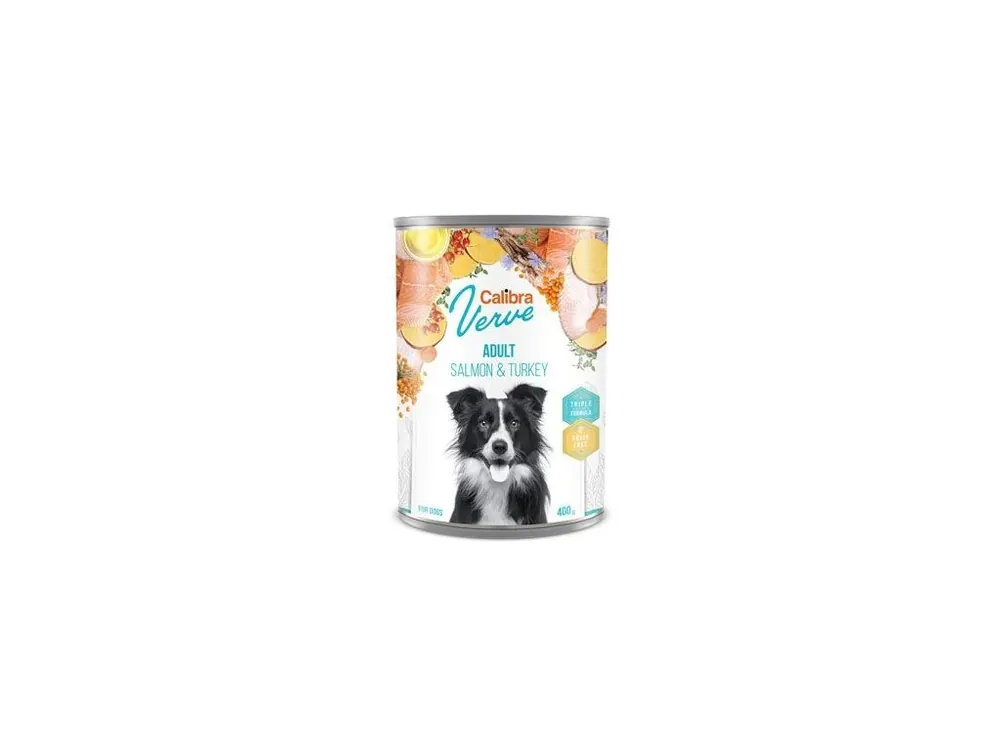 Víkendová Akce Calibra Dog Verve konz.GF Adult Salmon&Turkey 400g