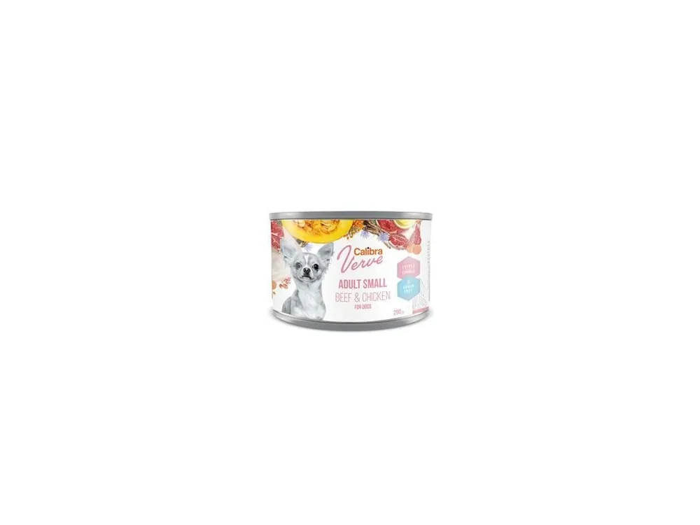 Cenová Bomba Calibra Dog Verve konz.GF Adult Small Beef&Chick 200g