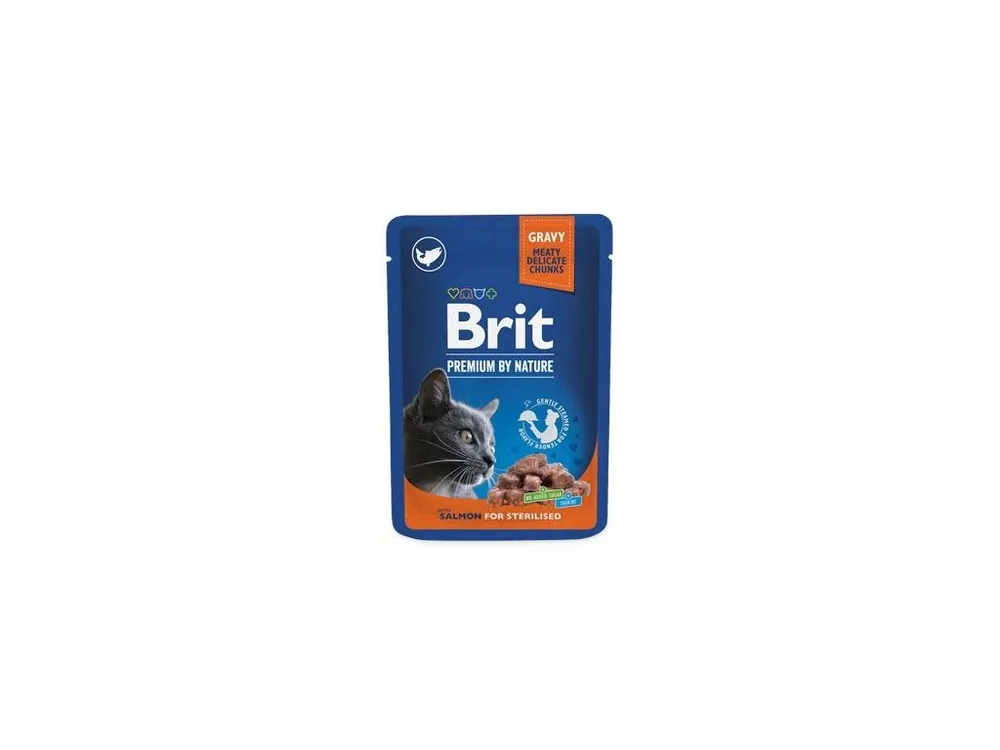 Brit Premium Cat kapsa Salmon for Sterilised 100g Novinka