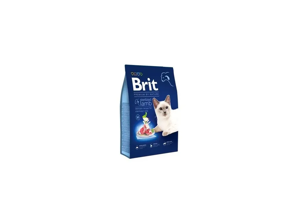 Brit Premium Cat by Nature Sterilized Lamb 8kg Finální Výprodej