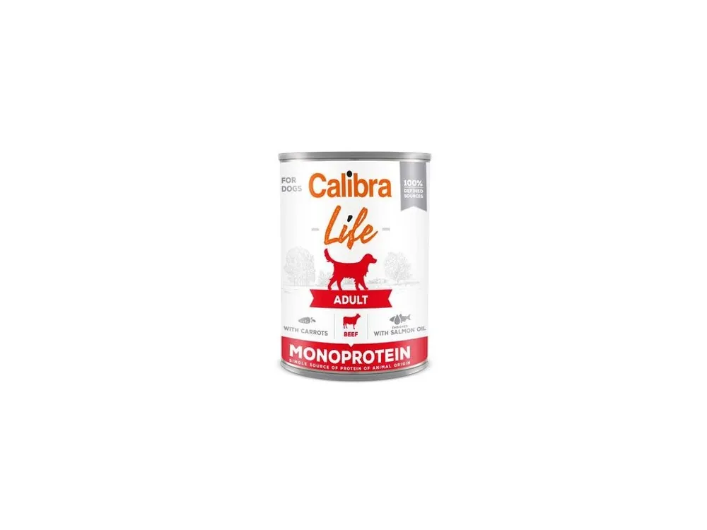 Calibra Dog Life konz.Adult Beef with carrots 400g Sezónní Sleva